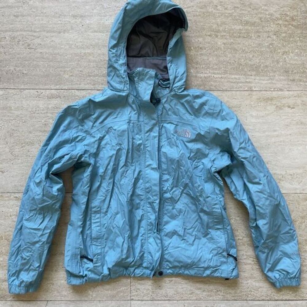 The North Face HYVENT Blue Hoodie Jacket Full Zip Women's Size SMALL
